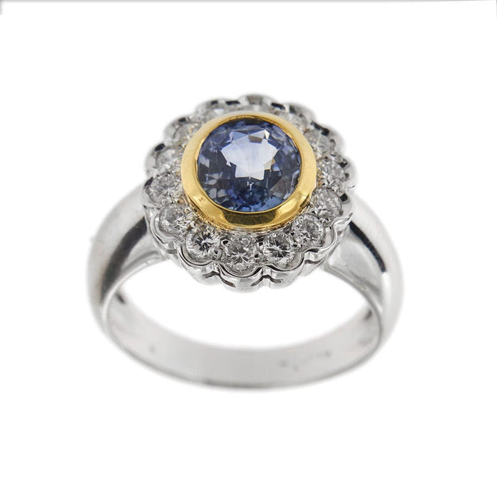 Bague 60 Bague Marguerite saphir et diamants 58 Facettes 30270