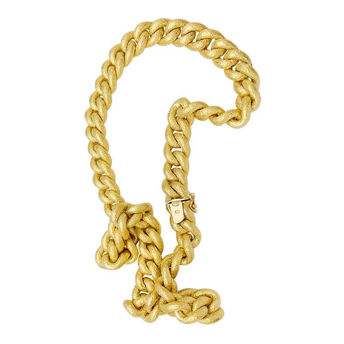 Collier Collier gourmette en or jaune vintage. 58 Facettes 31508