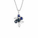 Pendentif Pendentif Or blanc Saphirs et Diamants 58 Facettes 63700123