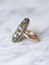 Bague marquise ancienne en or rose, argent, et diamants 58 Facettes