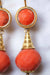 Boucles d'oreilles pendantes anciennes en or et goutte de corail 58 Facettes
