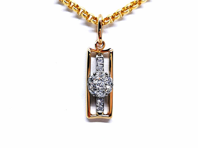 Collier Collier Chaîne + pendentif Or jaune Diamant 58 Facettes 978809CD