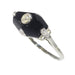 Ring 54 Art Deco diamond and onyx ring 58 Facettes 19324-0206