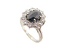 Ring 52 marquise ring t52 set with 1.5ct sapphire & 12 diamonds 18k white gold sapphire 58 Facettes 252155