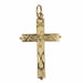 Pendentif Croix ancienne en or jaune ciselée 58 Facettes 21-689A