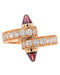 51 Cartier Ring - “Menotte” Ring in Rose Gold, Diamonds, Pink Tourmalines 58 Facettes
