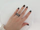Bague 52 bague CHAUMET liens 081956 t52 ceramique noir or blanc diamants 0.12 ct 58 Facettes 244874