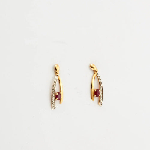 Boucles d'oreilles BOUCLES D'OREILLES "SEZANE" OR & RUBIS 58 Facettes BO/230032 NSS