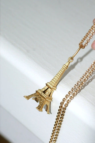 Pendentif Pendentif vintage Tour Eiffel en or jaune 58 Facettes