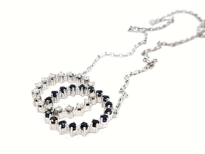 Collier Collier Or blanc Diamant 58 Facettes 06022CD