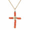 Pendentif Pendentif croix en perles de corail 58 Facettes 22-075