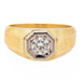 Ring 57 Yellow gold diamond solitaire ring 58 Facettes 2308983CN