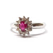 Ring Daisy Ruby Diamond Ring White Gold 58 Facettes
