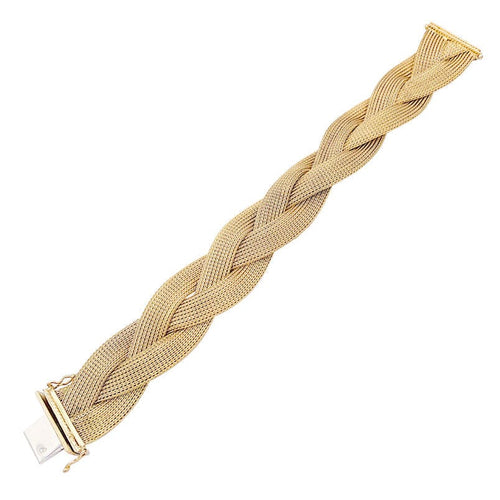 Bracelet Bracelet tresse or jaune. 58 Facettes 32347