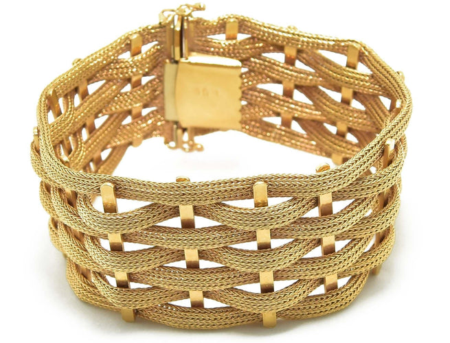 Bracelet Bracelet en or jaune tissé 58 Facettes 0