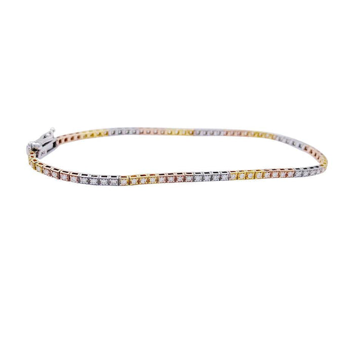 Bracelet Bracelet ligne diamants, 3 ors. 58 Facettes 32260