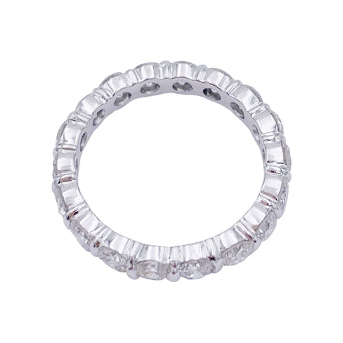 Bague 52 Alliance or blanc et diamants. 58 Facettes 32546