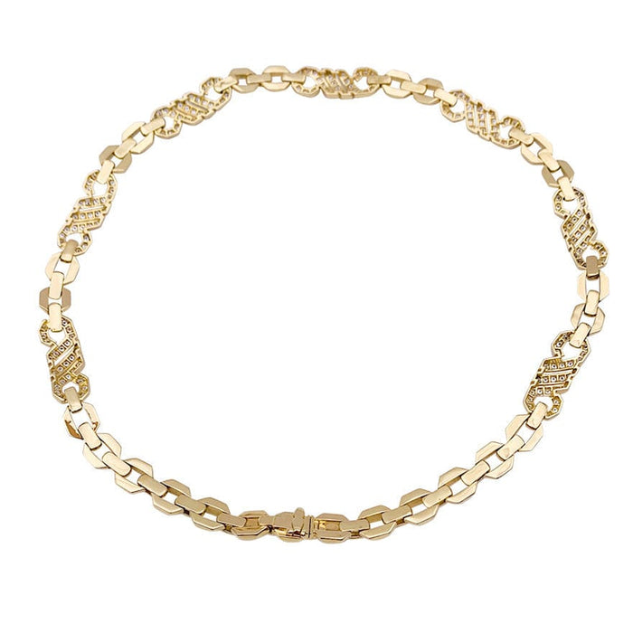 Collier Collier or jaune, diamants. 58 Facettes 32740