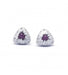 Earrings 2 cm x 2 cm x 2 cm / White/Grey / 750‰ Gold Ruby and diamond earrings 58 Facettes 220372R