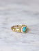 Ring Marguerite ring turquoise glass paste and diamonds 58 Facettes