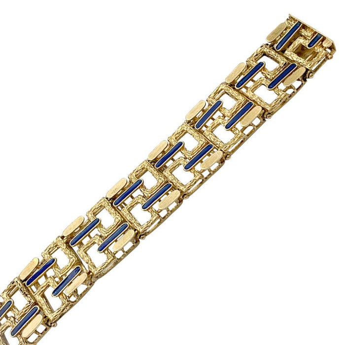 Bracelet Bracelet vintage, or jaune, émail. 58 Facettes 31987