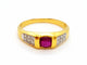 Bague 58 Bague Or jaune Rubis 58 Facettes 06348CD
