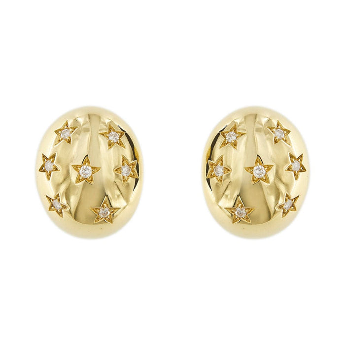 Boucles d'oreilles Boucles d'oreilles étoiles Or jaune Diamants 58 Facettes 28569