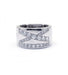 Ring 54 / White/Grey / 750‰ Gold White Gold Ring Diamonds 58 Facettes 230020SP