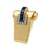 Boucheron Clip Clip in platinum gold, diamonds and sapphires. 58 Facettes 30762