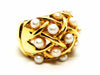 Ring 54 Cocktail Ring Yellow Gold Pearl 58 Facettes 1752174CN