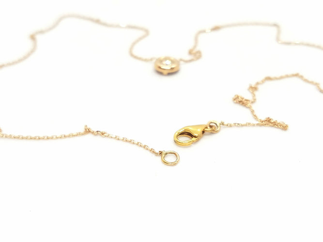 Collier Collier Or rose Diamant 58 Facettes 579121RV