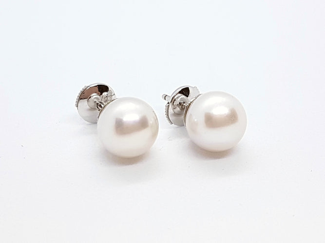 Boucles d'oreilles Boucles d'oreilles Or blanc Perle 58 Facettes 06204CD