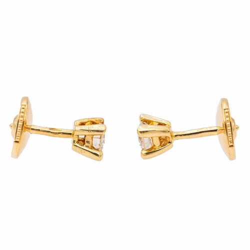 Boucles d'oreilles Boucles d'oreilles Puces Or jaune diamant 58 Facettes 2382025CN