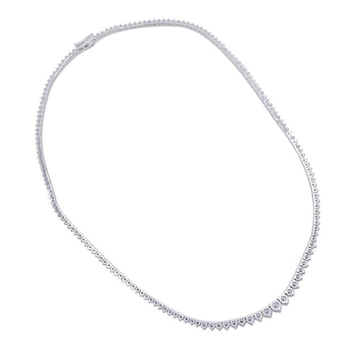 Collier Collier rivière or blanc, diamants. 58 Facettes 32333
