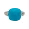 Bague 53 Bague Pomellato, "Capri", or blanc, turquoise et diamants. 58 Facettes 30962