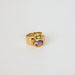 Ring Ring in Yellow Gold, Amethyst & Peridot 58 Facettes
