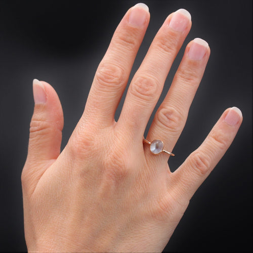 Bague 53 Bague pierre de lune et or 58 Facettes 17-281