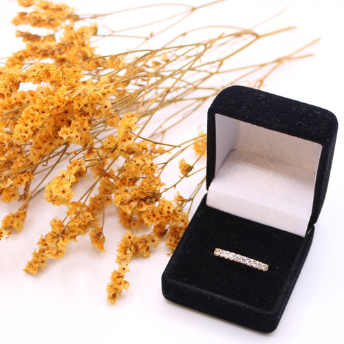 Bague Alliance demi-tour 11 Diamants or jaune 58 Facettes