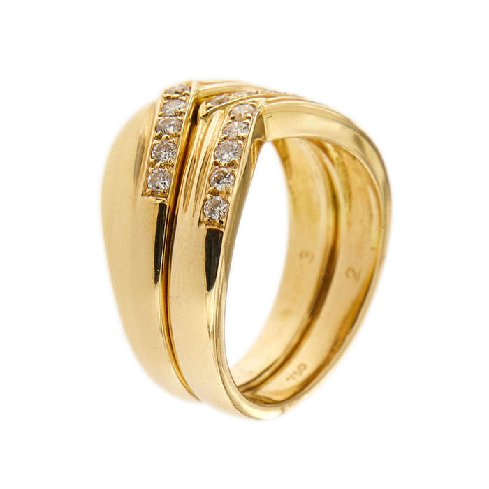 Bague 55 Bague double diamants 58 Facettes 32483