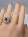 Ring 51 Oval ruby ​​& diamond ring 58 Facettes