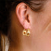 Yellow Gold Double Hoop Earrings 58 Facettes