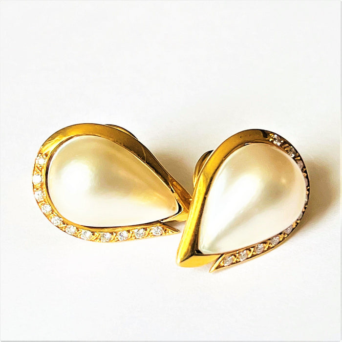 Boucles d'oreilles Boucles d'Oreilles Perles Diamants Or jaune 58 Facettes 20400000683