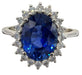 Ring 3,27 Carat Certified Natural Sapphire Engagement Ring 58 Facettes