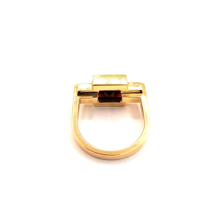 Bague 53 Bague vintage or jaune grenats 58 Facettes 3502