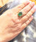 Bague 57 Bague Pompadour émeraude naturelle et diamants 58 Facettes