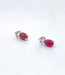Earrings Gold, platinum, diamond and ruby ​​earrings 58 Facettes