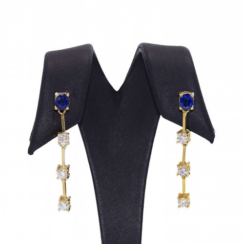 Boucles d'oreilles Boucles d'oreilles Ceylan en or et saphirs. 58 Facettes D360286JE