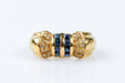 Ring 51 Solid Gold Sapphire Diamond Ring 58 Facettes 111.87942-B3