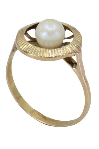 BAGUE PERLE ANNÉES 50' 58 Facettes 061061