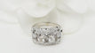 Bague 57 Bague Art Déco Or blanc Platine et Diamants 58 Facettes 32465